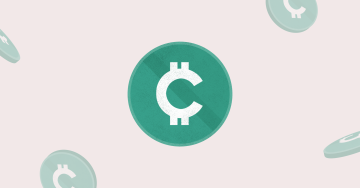 Green circle with crypto symbol