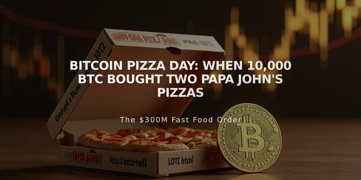 Bitcoin Pizza Day: When 10,000 BTC Bought Two Papa John's Pizzas