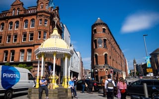 Belfast downtown street view